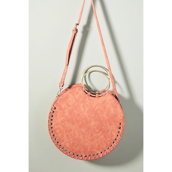 Anthropologie Handbags - Anthropologie Pink Suede Crossbody Bag